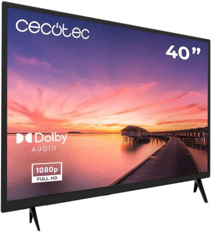 Cecotec telewizor, Smart TV, 40 cali, TV, HDMI, USB, Full HD, Tuner DVB _ T, T2, S2, 16 W Głośniki, Telewizja 0 Series 0040, Dolby System