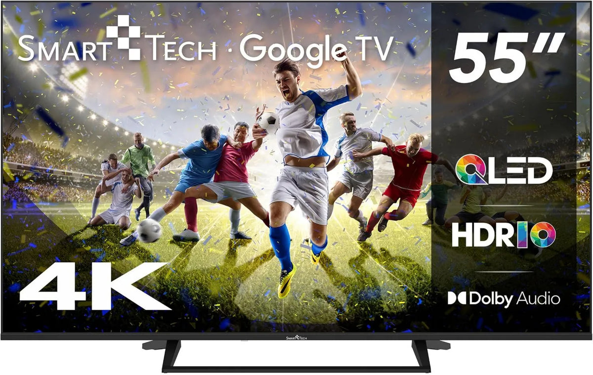 Smart Tech telewizor, Smart TV 55QG06K 4xHDMI, 55 cali, 4 HDMI, 2 USB, TV, 4K UHD, QLED, HDR, HDR 10, 2xUSB, 139 cm, MEMC