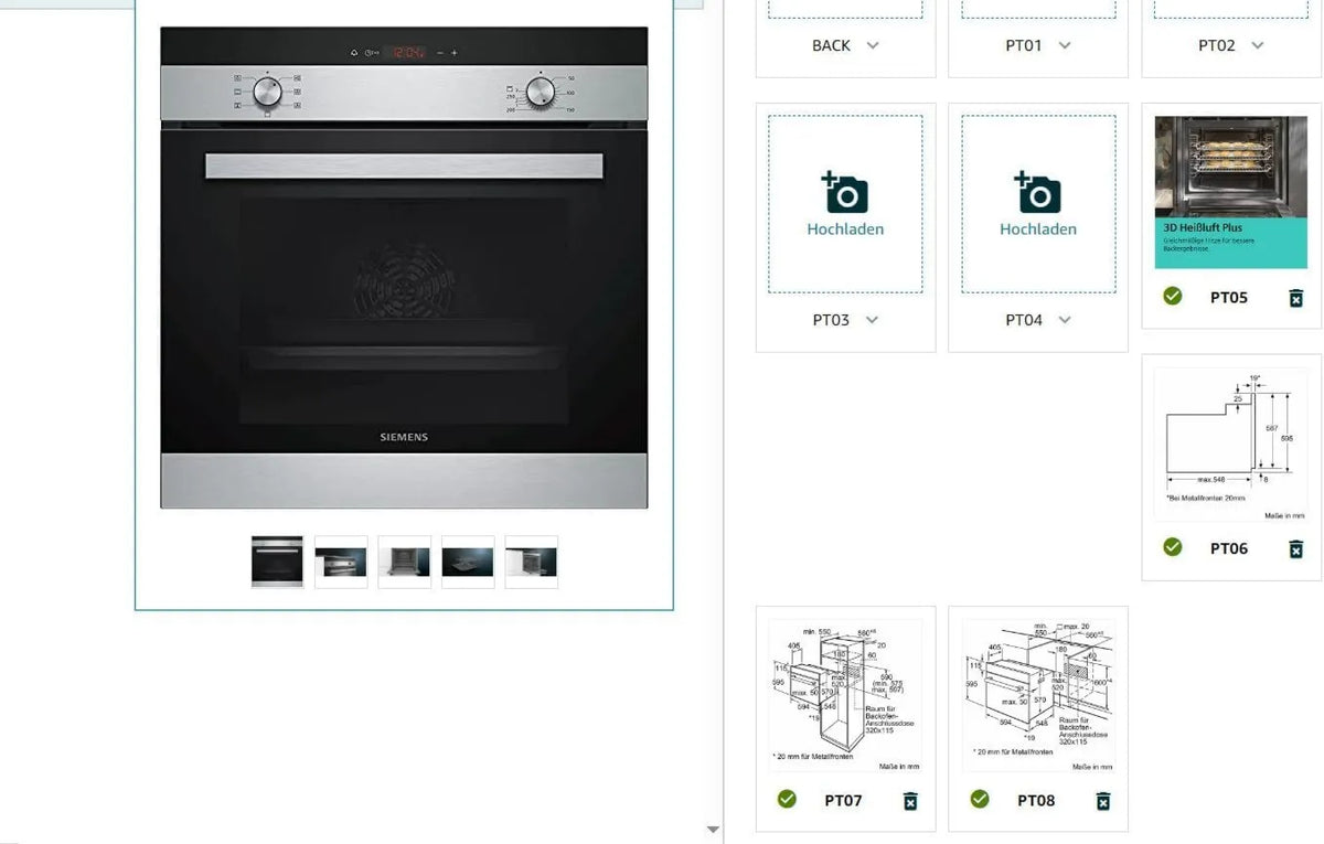 SIEMENS piekarnik do zabudowy, iQ100 HB113FBS1 Piekarnik elektryczny, 66 l, stal nierdzewna, czarny