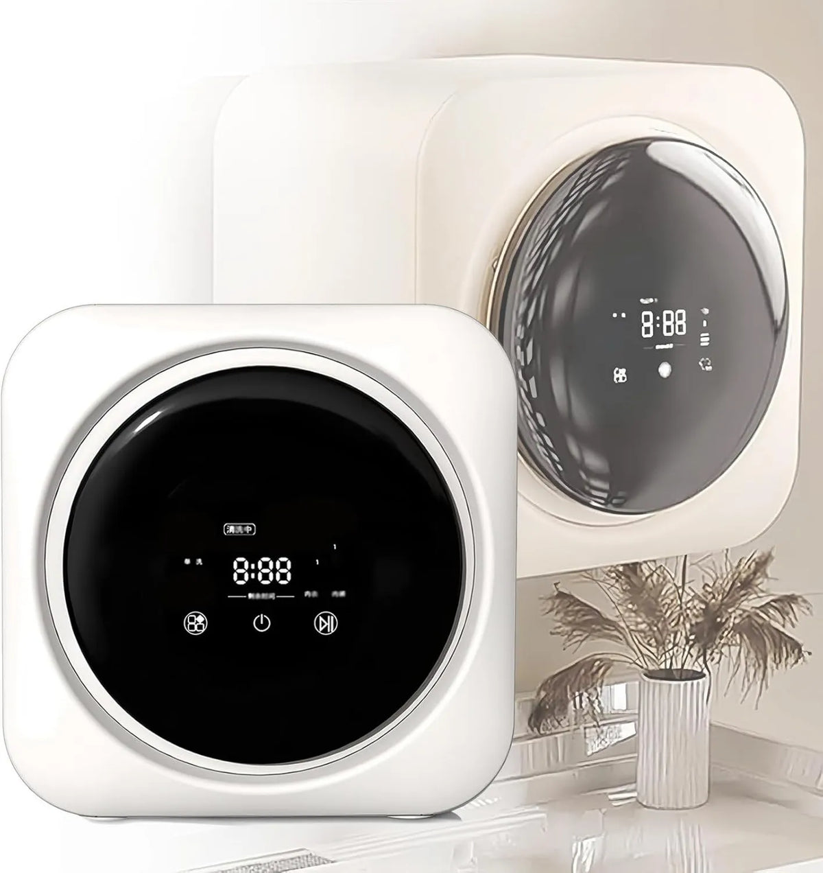Generic pralka, 170 W, 5 kg, przenośny, LCD ekran, kemping, suszarka w 4-trybie, dom, apartament