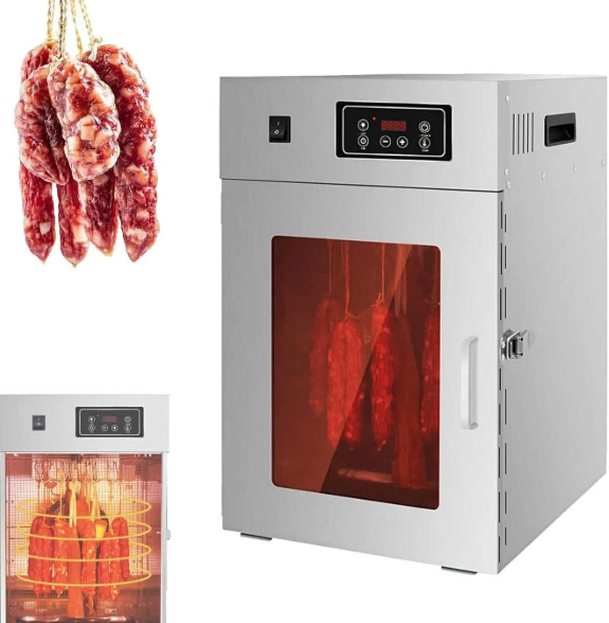 Cashwise suszarka do żywności, Suszarka, szafka, dehydrater pokarmowy, 30 do 90°C, stal nierdzewna, do suszenia biltonga