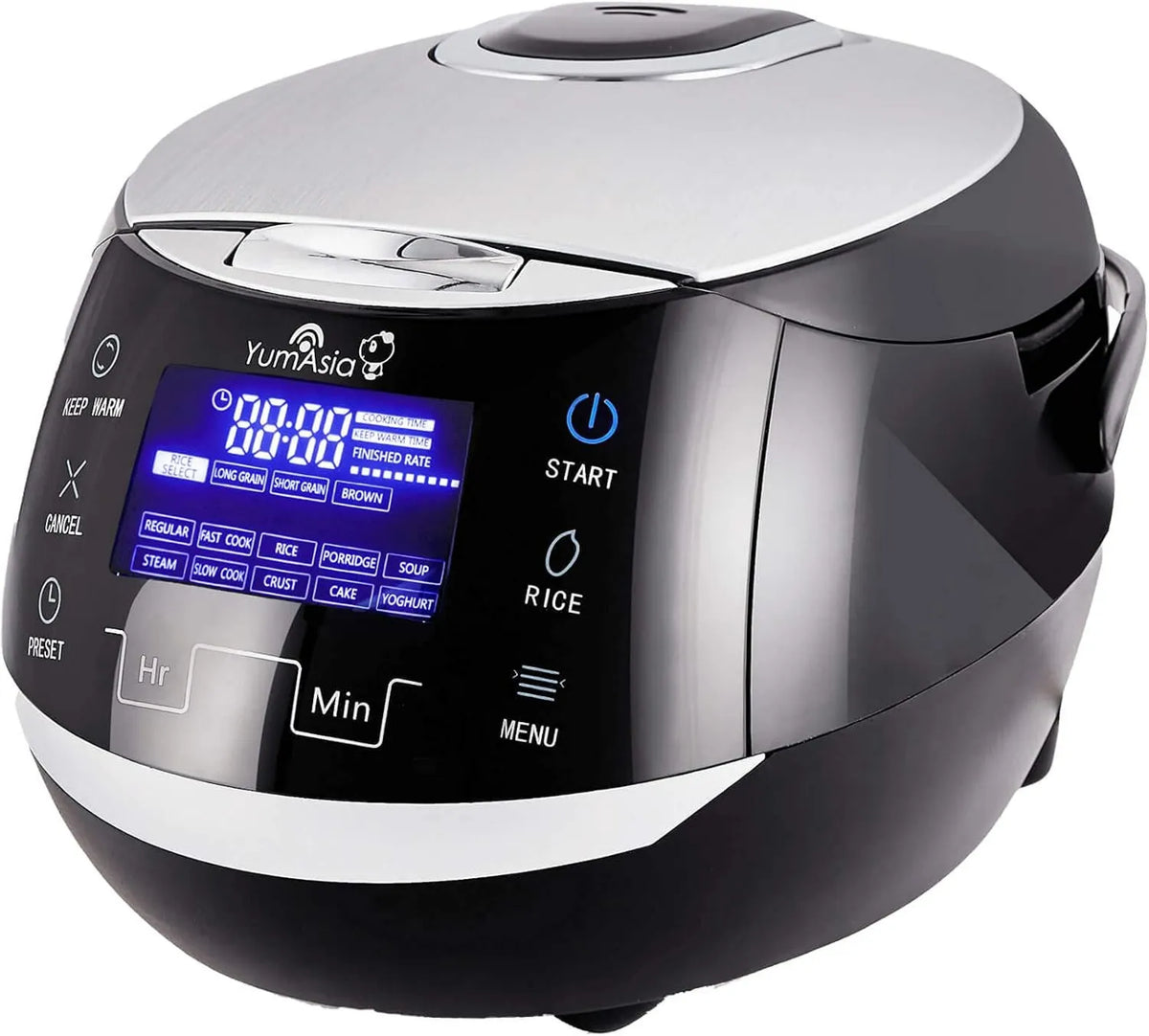 Yum Asia ryżowar, 220- 240 V Kuchenka, elektryczna kuchenka wielofunkcyjna, elektryczna kuchenka ryżowa, 1, 5 l, 6 programów, 240 V, 8 kubków, dotyk 220-240 V