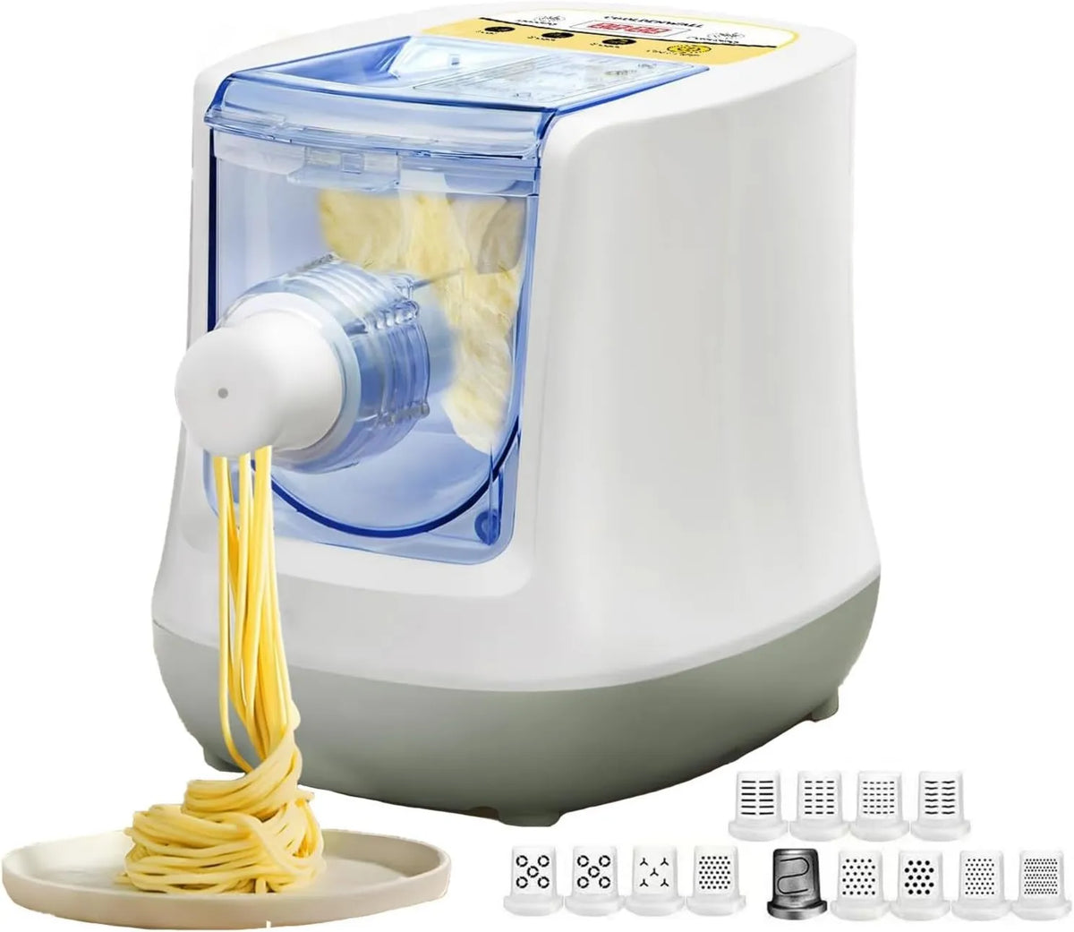 Kindevieft maszynka do makaronu, Maszyna do makaronu, 260 W, maszyna do makaronu świeżego, maszyna do makaronu elektrycznego z 13 kształtami makaronu