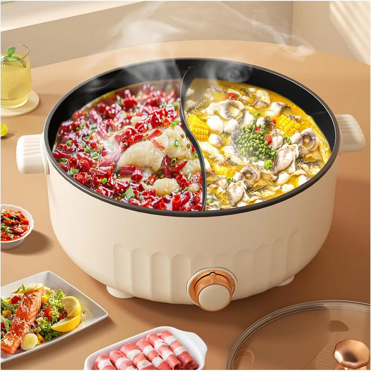 ARTSIM, Fondue, 30 cm, 6 l, IP65, biały, dla związków rodzinnych