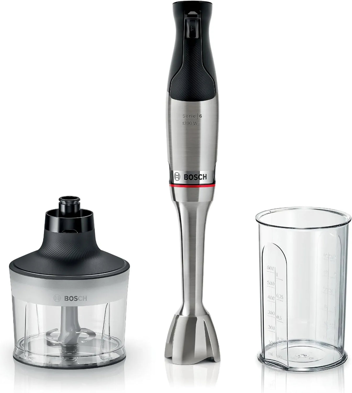 Bosch MSM6M830 blender ręczny, 1200 W, ErgoMaster seria 6 blender ręczny, 4 ostrza ze stali nierdzewnej, chłodzony powietrzem