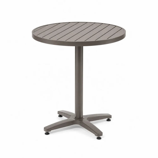 Stół okrągły metalowy brązowy 80 cm