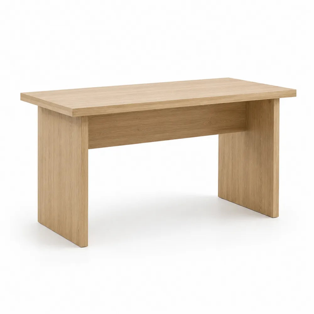 Stół prostokątny z płyty MDF z okleiną dębową 140x80 cm