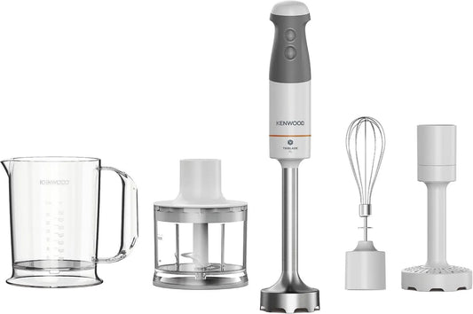 Kenwood blender ręczny, HBM40.306 WH Blender, 850 W, wyjmowany, stal nierdzewna, biały, trzylistkowy nóż do szybszego czyszczenia