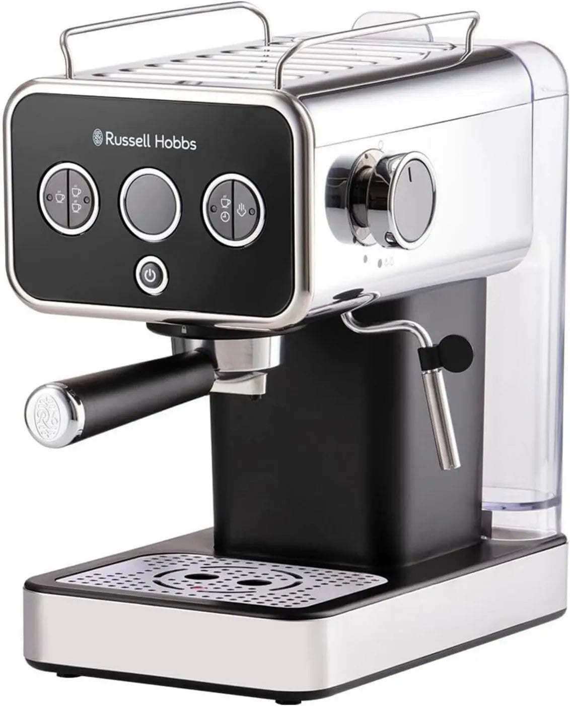 Russell Hobbs automatyczny ekspres do kawy, Elektryczny ekspres do kawy, Para, Czarny, Ciśnienie 15 Bary, Dioda LED, Bus parowy dla mleka, 26450- 56