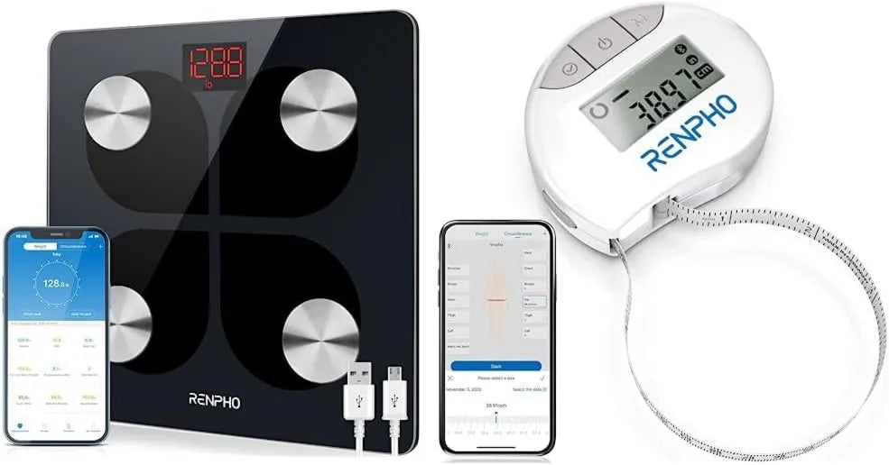 RENPHO, Retractable, Balance, Bluetooth, app, USB