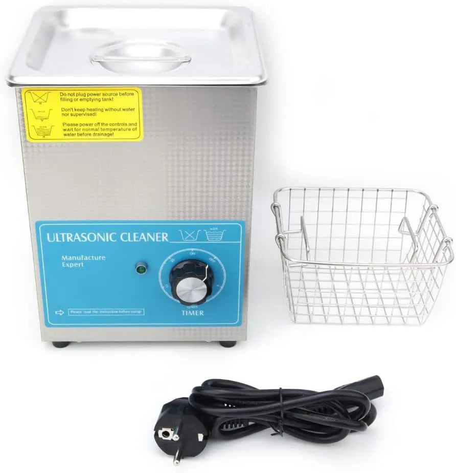 NDNCZDHC, 40KHz 200- 240 V ultradźwiękowy maszyna, Czyściciel, Ultrasoniczny zbiornik czyszczący, 2 l, 60 W, 240 V, minutnik, Przemysłowy, Stal nierdzewna 200-240 V