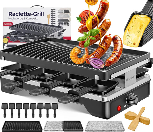 KESSER, płyta grzewcza, czarny, stół do gotowania, Grill, ® Raclette maszyna z kamieniem naturalnym