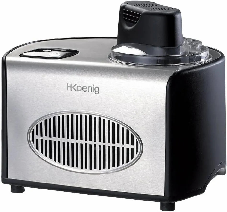HF250 kostkarka do lodu, 1,5 l, 150 W, H.Koenig maszyna do lodów i deserów, funkcja chłodzenia, szybkie przygotowanie lodów, mrożonego jogurtu