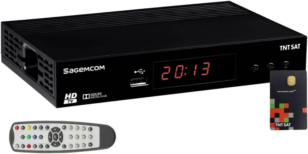 Sagemcom, Smart TV 19.2E, TV, odbiornik TV Satellite HD Reconditioned + TNTSAT karta dostępu włączone między 3 i 4 Lata V6 Astra 19.2E