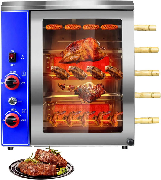 Générique, Piec elektryczny, profesjonalny, restauracja, stal nierdzewna, wielobrochowy piecyk rotacyjny w stali nierdzewnej, Brazylijczyk Churrasco