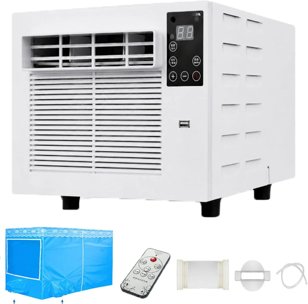 ErShangMao klimatyzator przenośny, AC + 1.5M Klimatyzator, telefon komórkowy, kemping, zdalne sterowanie kemping- Samochody i przyczepy kempingowe, kemping Air Condition Unit, 1.5 M