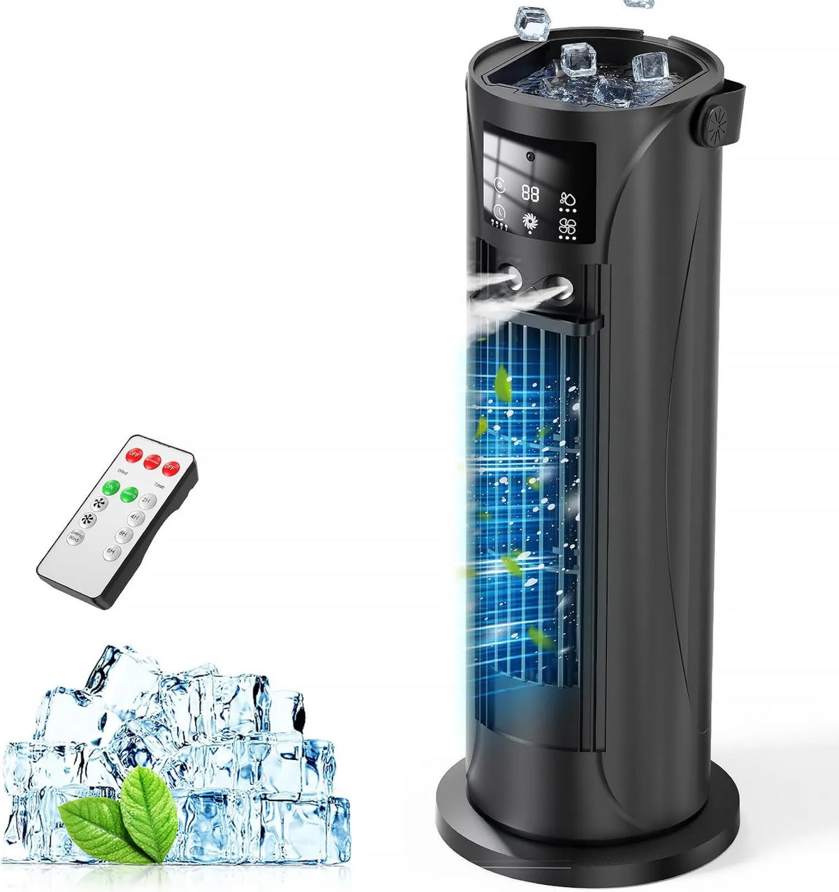 CosmartAir klimatyzator przenośny, Klimatyzator, przenośny, licznik, wylot powietrza 120 ° zorientowane, 4 regulowane poziomy zegara