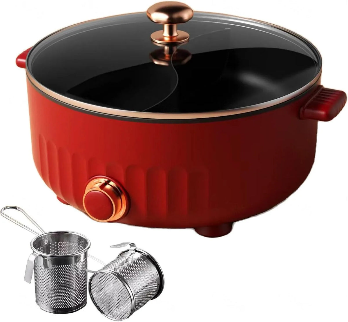 ARTSIM, Fondue, 30 cm, 6 l, IP65, czerwony, dla związków rodzinnych
