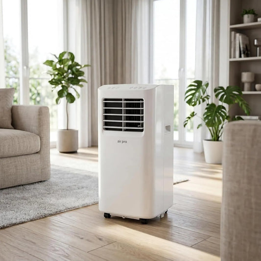 DAEFAG klimatyzator przenośny, 4-in-1 klimatyzator, licznik czasu, Wi-Fi, biały, 5000 BTU 4-en-1