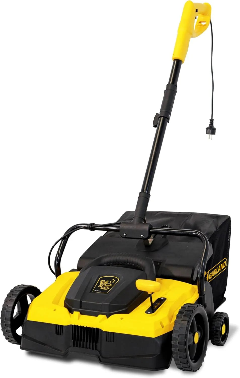 Garland, 402E- V24 Roll & Comb Sztuczny grzebień zamiatający trawę 1500 W Szerokość 36 cm Torba 35 l Elektryczny uchwyt oscylacyjny idealny dla dużych ogrodów 402E-V24