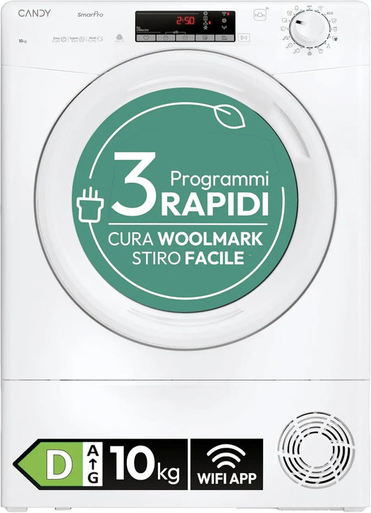 CANDY suszarka z pompą ciepła, EH10N2TE- S SMART PRO CRO EH10N2TE-S