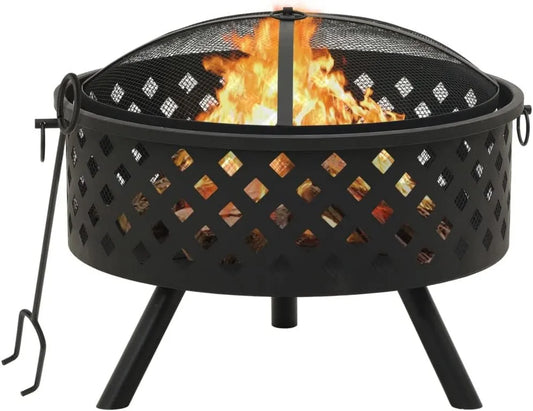 Ordellia, Grzejnik elektryczny, 68 cm, plener, grill, czarny