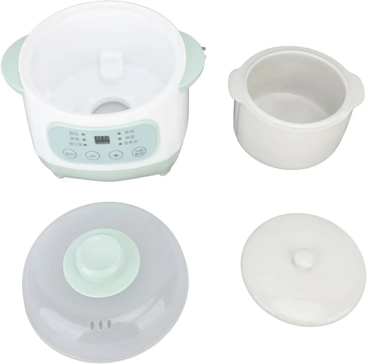 QFFOZSW, Meble Małe zielone jednolite ceramiczne simmerer kompaktowy ABS 1 l minutnik