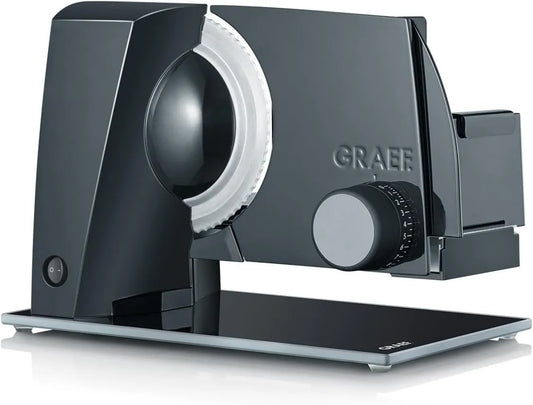 GRAEF. krajalnica, Bezpieczeństwo GRAEF S12002, czarny SLICER, regulowany krój 0- 20 mm, stal nierdzewna falista, płyta szklana