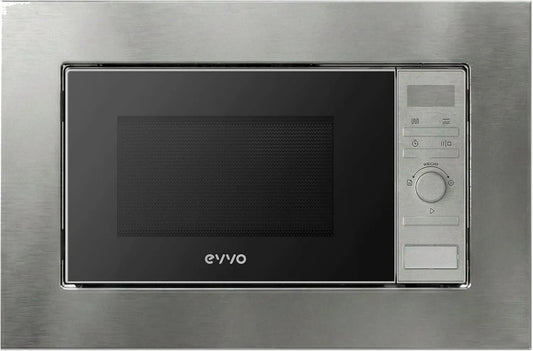 Kuchenka mikrofalowa, 1000 W, 33,7 cm, timer, funkcja grilla, EVVO Zintegrowana kuchenka mikrofalowa Mi30 Inox, wyświetlacz cyfrowy