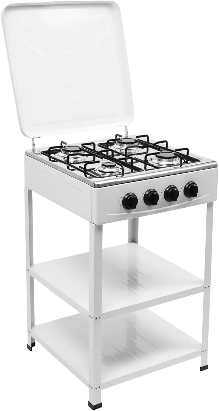 Giniania kuchenka przenośna, Płyta gazowa, przenośne, kemping, piec gazowy, biały, 5 pieców płomieniowych, 2.0 kW