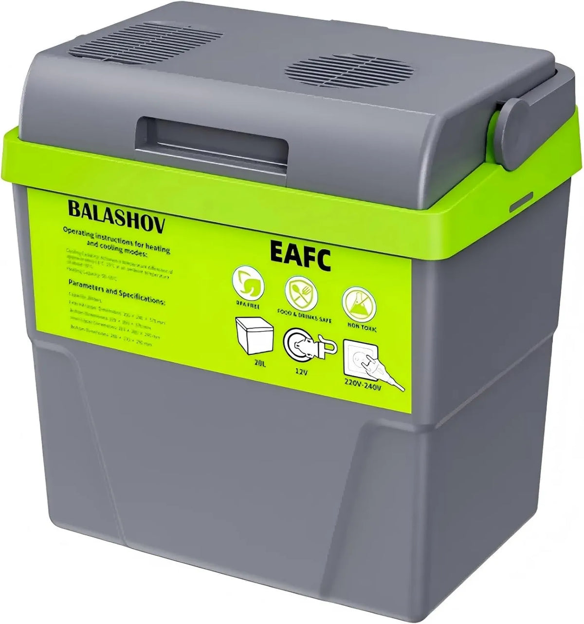 Lodówka, 230 V, Lodówka elektryczna z kompresorem, mini lodówka samochodowa do samochodu, do gospodarstwa domowego, chłodzi i ogrzewa