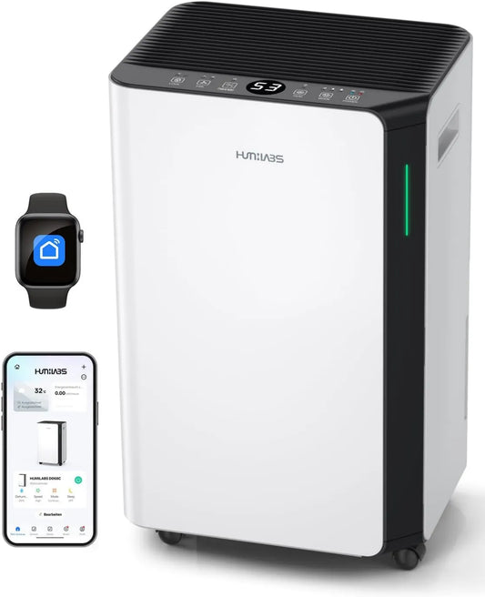 HUMILABS osuszacz powietrza, Osuszacz, 20 l, 24 godziny, licznik czasu, WiFi, duży zbiornik, 4.5 l