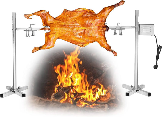Ixdregan, grill, silnik, przenośne, 62 cm, 15 W, plener, kemping, stal nierdzewna, barbecue